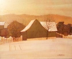 Ambiance hivernale, Oron, Guerino  Paltenghi