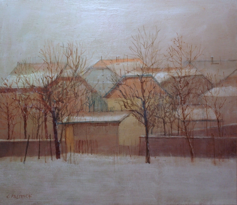 Hameau en hiver, Guerino  Paltenghi