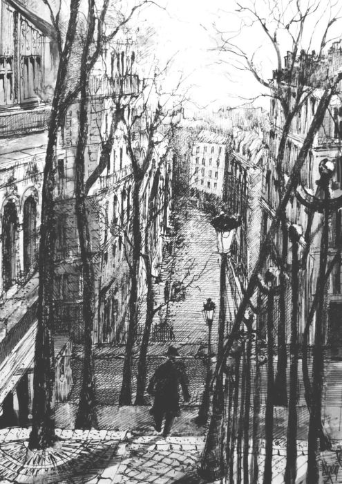 Paris Montmartre, la rue Chappe, Koen  De Weerdt