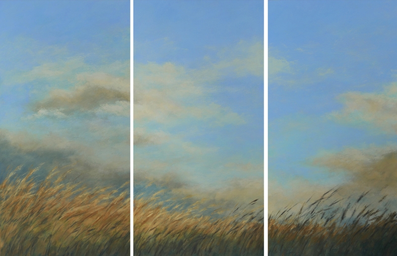 Juillet, triptyque, Mireille  Veauvy