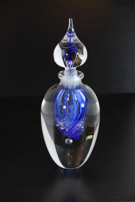 Flacon Meduse bleu, Olivier  Mallemouche