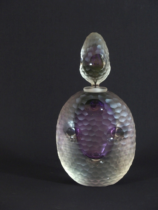 Flacon battuto violet, Olivier  Mallemouche