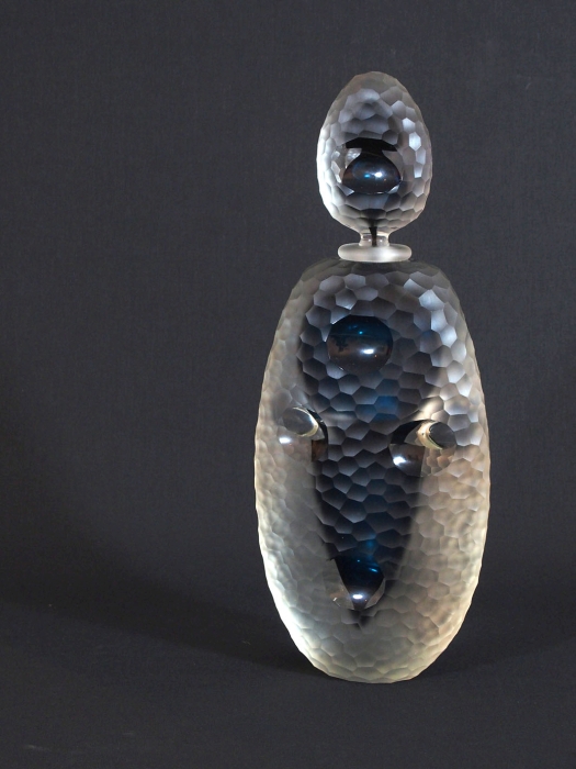 Flacon battuto bleu foncé, Olivier  Mallemouche