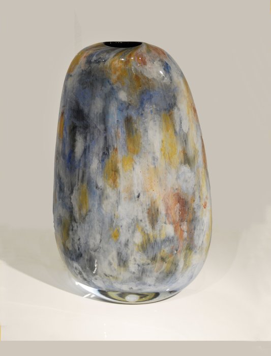 Graal peint bleu, Patrick Crespin