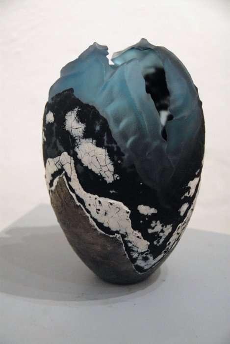 Pièce moyenne opaque-translucide, bleue, Pascal  Lemoine