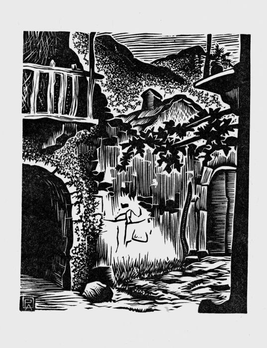 A Premosello, Cour et treille, Pierre  Aubert