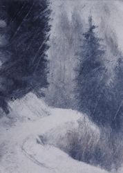 Sentier sous la neige, Pierre-Yves  Gabioud