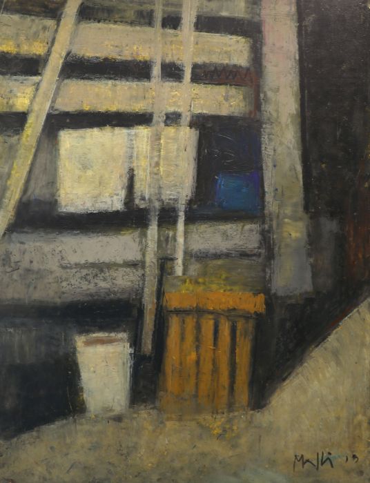 Devant la grange, Walter  Mafli