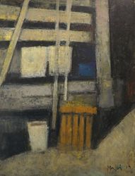 Devant la grange, Walter  Mafli