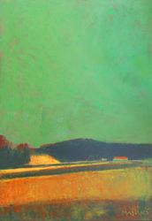Paysage au ciel malachite, Walter  Mafli