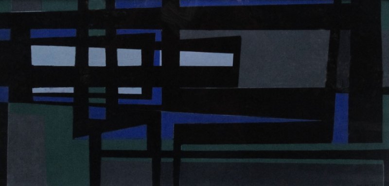 Abstrait, (vitrail) 1957, Walter  Mafli