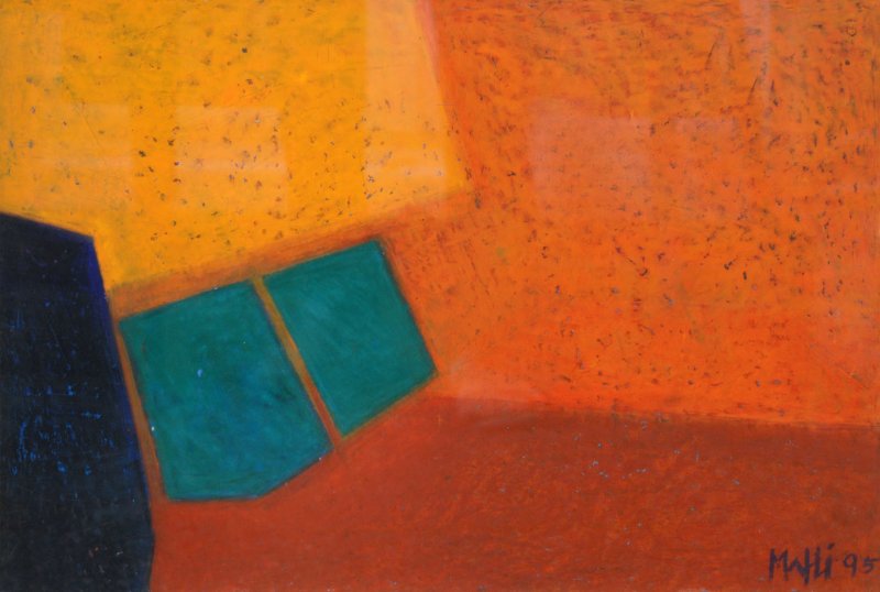Orange aux carrés verts, Walter  Mafli
