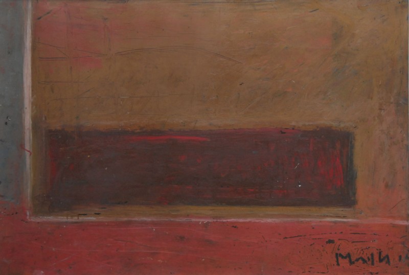 Abstrait rouge-ocre, Walter  Mafli