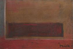 Abstrait rouge-ocre, Walter  Mafli
