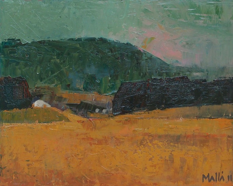 Paysage au blé doré, Walter  Mafli