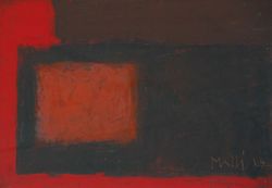 Abstrait rectangle orange, Walter  Mafli