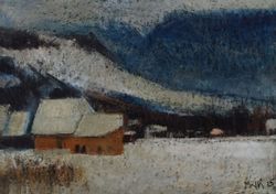 Paysage enneigé, Walter  Mafli